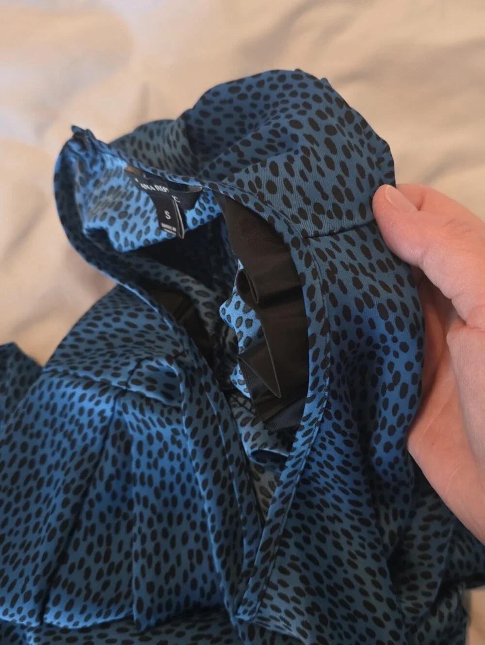 Banana Republic Blue Print Blouse Size S